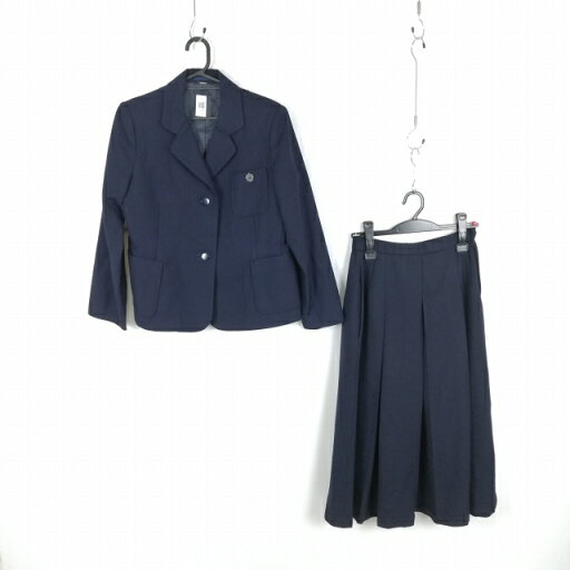 ブレザー ロングスカート 上下2点セット 冬物 女子 学生服 埼玉浦和南高校 紺 制服 中古 ランクC EY8946 ブレザー ロングスカート 上下2点セット 冬物 女子 学生服 埼玉浦和南高校 紺 制服 中古 ランクC EY8946