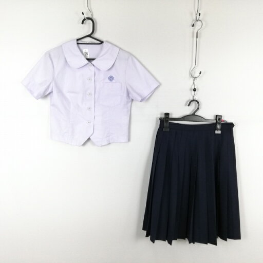 ブラウス スカート 上下2点セット トンボ 夏物 女子 学生服 大分賀来小中学校 白 制服 中古 ランクC EY9707 ブラウス スカート 上下2点セット トンボ 夏物 女子 学生服 大分賀来小中学校 白 制服 中古 ランクC EY9707