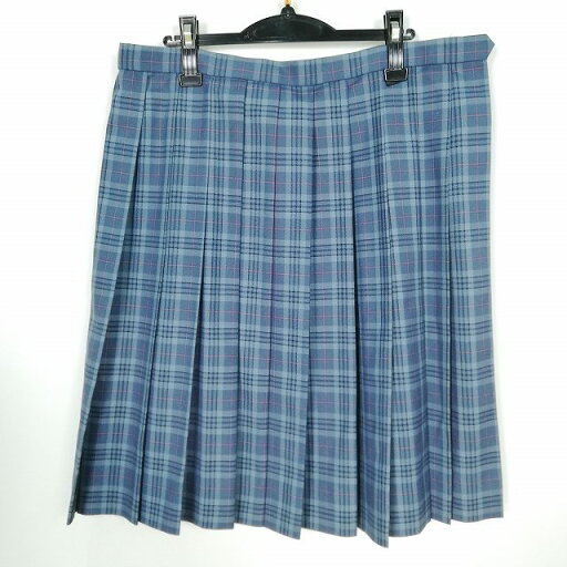 スクールスカート 大きいサイズ 冬物 w80-丈63 チェック 中学 高校 プリーツ 学生服 制服 女子 中古 HK7455 スクールスカート 大きいサイズ 冬物 w80-丈63 チェック 中学 高校 プリーツ 学生服 制服 女子 中古 HK7455
