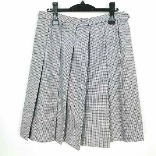 スクールスカート 大きいサイズ 冬物 w75-丈57 チェック 中学 高校 プリーツ 学生服 制服 女子 中古 HK7459 スクールスカート 大きいサイズ 冬物 w75-丈57 チェック 中学 高校 プリーツ 学生服 制服 女子 中古 HK7459