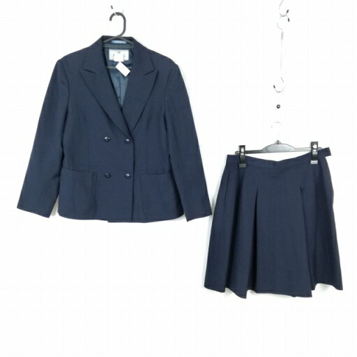 ブレザー スカート 上下2点セット 冬物 女子 学生服 兵庫尼崎北高校 紺 制服 中古 ランクC NA5407 ブレザー スカート 上下2点セット 冬物 女子 学生服 兵庫尼崎北高校 紺 制服 中古 ランクC NA5407