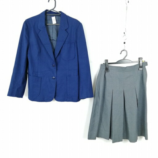 ブレザー スカート 上下2点セット 冬物 女子 学生服 中学 高校 紺 制服 中古 ランクC NA5410 ブレザー スカート 上下2点セット 冬物 女子 学生服 中学 高校 紺 制服 中古 ランクC NA5410