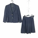 ブレザー ベスト スカート 上下3点セット トンボ 冬物 女子 学生服 兵庫姫路飾西高校 紺 制服 中古 ランクC EY1036