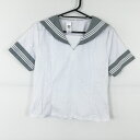 コスプレ セーラー服 上着 M 白3本線 女子 学生服 中学 高校 白 制服 中古 GM1889