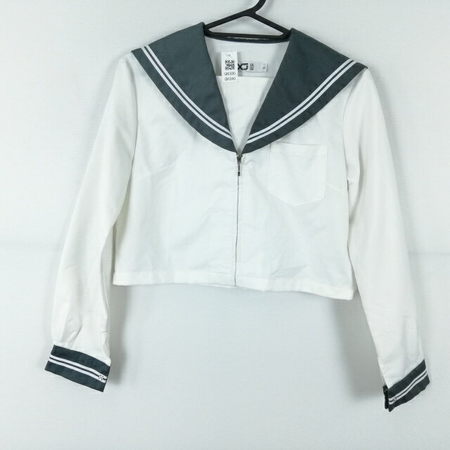 コスプレ セーラー服 上着 S 白2本線 女子 学生服 中学 高校 白 制服 中古 GM1890