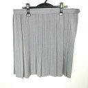 スクールスカート 大きいサイズ 夏物 w80-丈56 ストライプ 東町中学 プリーツ 学生服 制服 女子 中古 HK6198