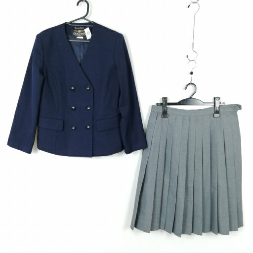 イートン スカート 上下2点セット 冬物 女子 学生服 中学 高校 紺 制服 中古 ランクC NA3994 イートン スカート 上下2点セット 冬物 女子 学生服 中学 高校 紺 制服 中古 ランクC NA3994