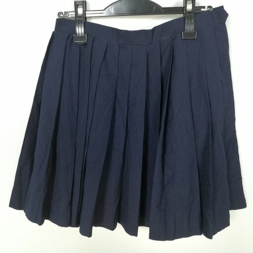 スクールスカート 冬物 w63-丈46 紺 中学 高校 プリーツ 学生服 制服 女子 中古 HK5742 スクールスカート 冬物 w63-丈46 紺 中学 高校 プリーツ 学生服 制服 女子 中古 HK5742