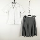ブラウス スカート 上下2点セット S 夏物 女子 学生服 中学 高校 白 制服 中古 ランクC NA5477