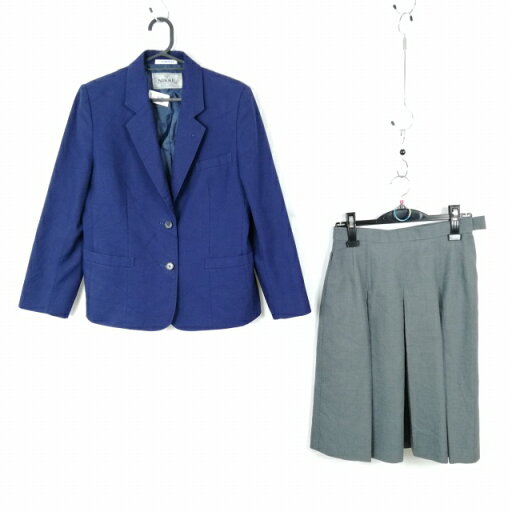 ブレザー スカート 上下2点セット 冬物 女子 学生服 静岡浜松湖南高校 紺 制服 中古 ランクC NA5480 ブレザー スカート 上下2点セット 冬物 女子 学生服 静岡浜松湖南高校 紺 制服 中古 ランクC NA5480