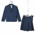 ブレザー スカート 上下2点セット オリーブデオリーブ 冬物 女子 学生服 中学 高校 紺 制服 中古 ランクB NA5483