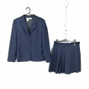 ブレザー スカート 上下2点セット 170A 大きいサイズ オリーブデオリーブ 冬物 女子 学生服 中学 高校 紺 制服 中古 ランクC EY0390