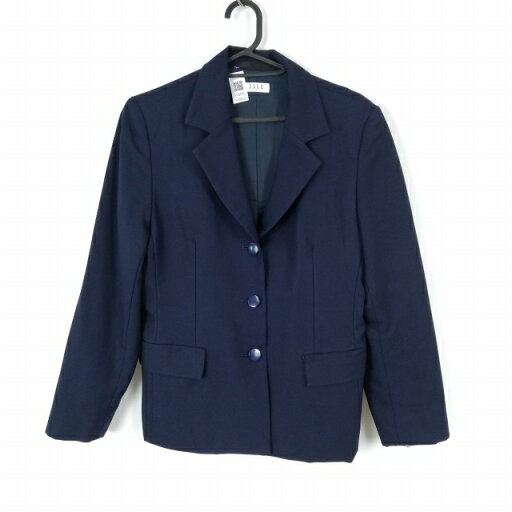 ブレザー 上着 ELLE 冬物 女子 学生服 中学 高校 紺 制服 中古 ランクC EY8976 ブレザー 上着 ELLE 冬物 女子 学生服 中学 高校 紺 制服 中古 ランクC EY8976