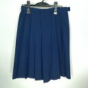 スクールスカート 夏物 w69-丈60 花紺 中学 高校 プリーツ 学生服 制服 女子 中古 HK0024