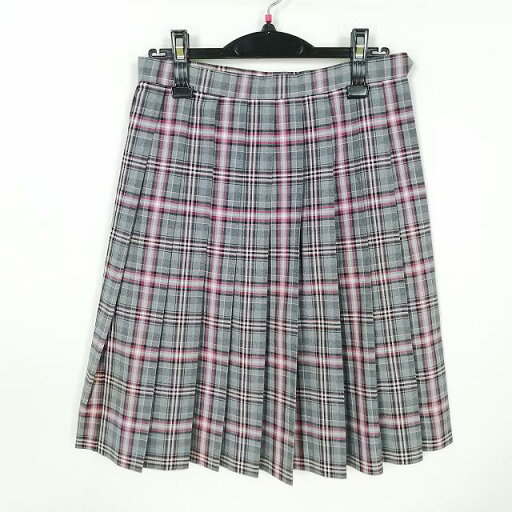 スクールスカート 夏物 w63-丈57 チェック 中学 高校 プリーツ 学生服 制服 女子 中古 HK4131 スクールスカート 夏物 w63-丈57 チェック 中学 高校 プリーツ 学生服 制服 女子 中古 HK4131
