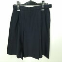 スクールスカート 冬物 w69-丈53 紺 東京日本大学櫻丘高校 プリーツ 学生服 制服 女子 中古 HK5099