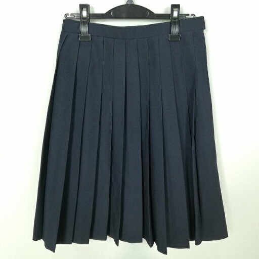 スクールスカート 夏物 w63-丈60 紺 中学 高校 プリーツ 学生服 制服 女子 中古 HK5116 スクールスカート 夏物 w63-丈60 紺 中学 高校 プリーツ 学生服 制服 女子 中古 HK5116