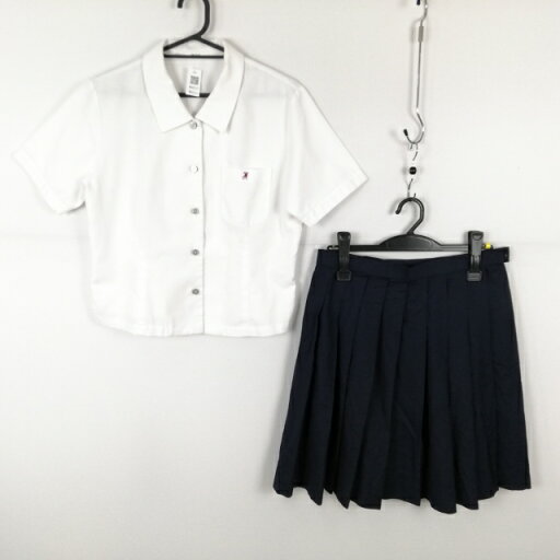 ブラウス スカート 上下2点セット L 大きいサイズ 富士ヨット 夏物 女子 学生服 兵庫福崎高校 白 制服 中古 ランクC NA5512 ブラウス スカート 上下2点セット L 大きいサイズ 富士ヨット 夏物 女子 学生服 兵庫福崎高校 白 制服 中古 ランクC NA5512