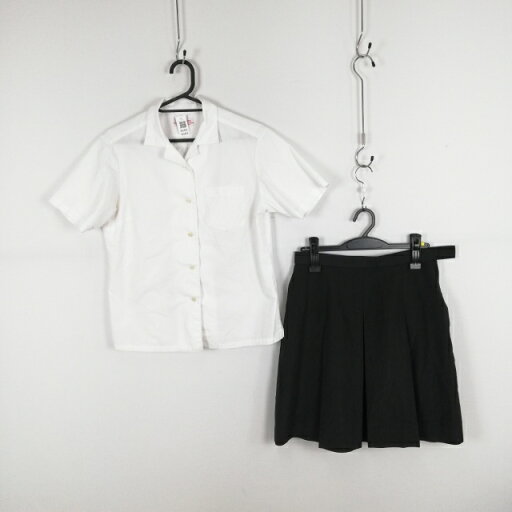 ブラウス スカート 上下2点セット カンコー 夏物 女子 学生服 中学 高校 白 制服 中古 ランクC NA5850 ブラウス スカート 上下2点セット カンコー 夏物 女子 学生服 中学 高校 白 制服 中古 ランクC NA5850