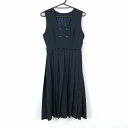 ジャンパースカート バスト84 ウエスト64 冬物 女子 学生服 中学 高校 紺 制服 中古 ランクC NA9081