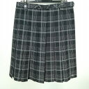 スクールスカート 夏物 w69-丈58 チェック 中学 高校 プリーツ 学生服 制服 女子 中古 HK0416
