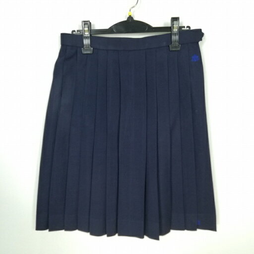 スクールスカート 冬物 w69-丈55 紺 中学 高校 プリーツ 学生服 制服 女子 中古 HK5168 スクールスカート 冬物 w69-丈55 紺 中学 高校 プリーツ 学生服 制服 女子 中古 HK5168