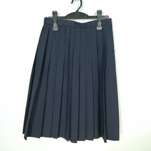 スクールスカート 冬物 w63-丈62 紺 中学 高校 プリーツ 学生服 制服 女子 中古 HK5196 スクールスカート 冬物 w63-丈62 紺 中学 高校 プリーツ 学生服 制服 女子 中古 HK5196