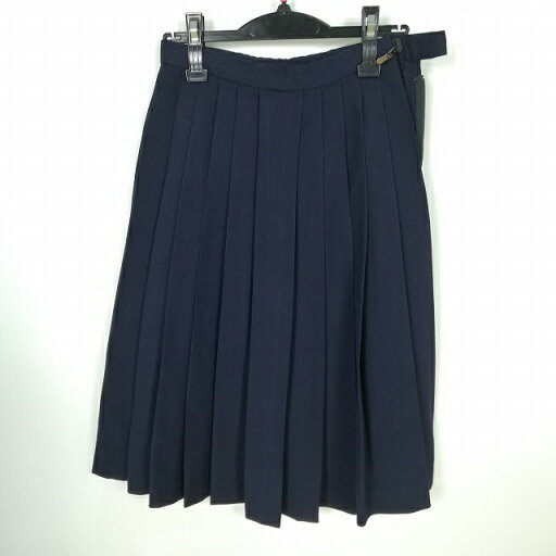 スクールスカート 冬物 w63-丈62 紺 中学 高校 プリーツ 学生服 制服 女子 中古 HK5231 スクールスカート 冬物 w63-丈62 紺 中学 高校 プリーツ 学生服 制服 女子 中古 HK5231