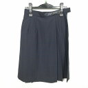 スクールスカート 夏物 w66-丈59 チェック 中学 高校 プリーツ 学生服 制服 女子 中古 HK5318
