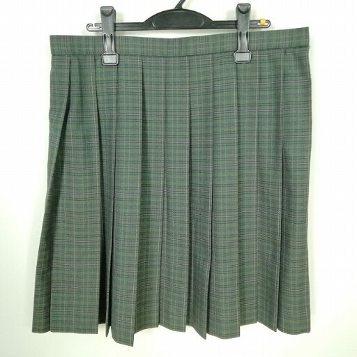 スクールスカート 大きいサイズ 冬物 w80-丈56 チェック 中学 高校 プリーツ 学生服 制服 女子 中古 HK8659 スクールスカート 大きいサイズ 冬物 w80-丈56 チェック 中学 高校 プリーツ 学生服 制服 女子 中古 HK8659