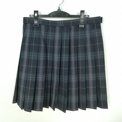 スクールスカート 大きいサイズ 冬物 w78-丈51 チェック 中学 高校 プリーツ 学生服 制服 女子 中古 HK9960 スクールスカート 大きいサイズ 冬物 w78-丈51 チェック 中学 高校 プリーツ 学生服 制服 女子 中古 HK9960