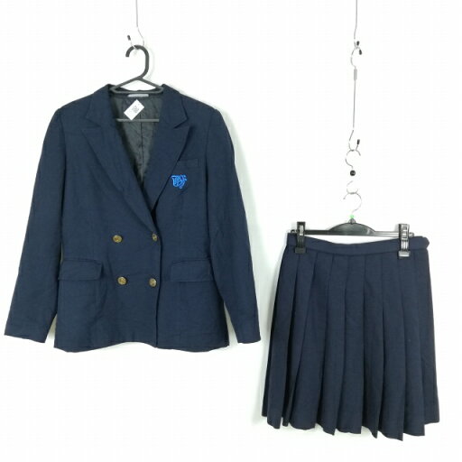 ブレザー スカート 上下2点セット 大きいサイズ 冬物 女子 学生服 神戸常盤女子高校 紺 制服 中古 ランクC NA5951 ブレザー スカート 上下2点セット 大きいサイズ 冬物 女子 学生服 神戸常盤女子高校 紺 制服 中古 ランクC NA5951