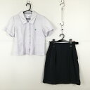 ブラウス スカート 上下2点セット 富士ヨット 夏物 女子 学生服 兵庫飾磨高校 白 制服 中古 ランクC NA5956