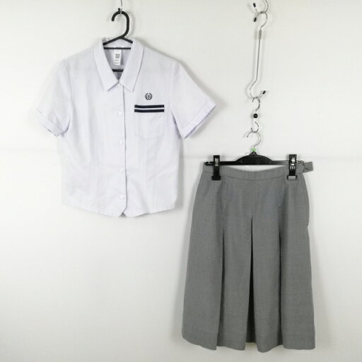 ブラウス スカート 上下2点セット 富士ヨット 夏物 女子 学生服 佐賀鹿島高校 白 制服 中古 ランクC NA6051 ブラウス スカート 上下2点セット 富士ヨット 夏物 女子 学生服 佐賀鹿島高校 白 制服 中古 ランクC NA6051