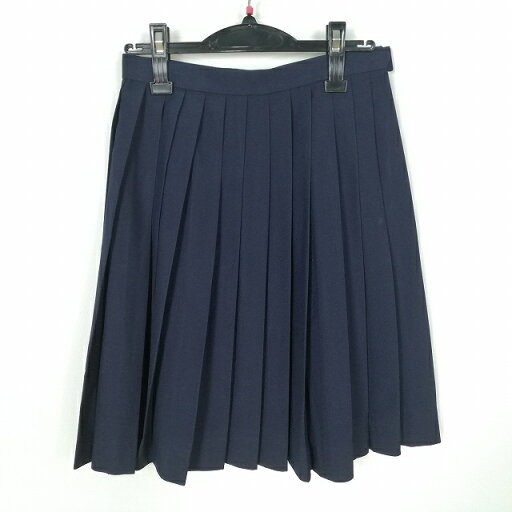 スクールスカート 冬物 w63-丈56 紺 中学 高校 プリーツ 学生服 制服 女子 中古 HK4168 スクールスカート 冬物 w63-丈56 紺 中学 高校 プリーツ 学生服 制服 女子 中古 HK4168