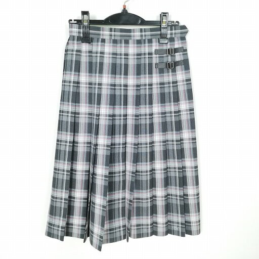 スクールスカート 夏物 w60-丈65 チェック 中学 高校 プリーツ 学生服 制服 女子 中古 HK4178 スクールスカート 夏物 w60-丈65 チェック 中学 高校 プリーツ 学生服 制服 女子 中古 HK4178