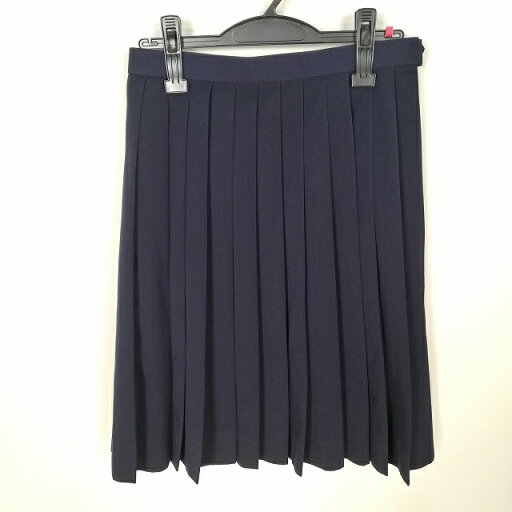 スクールスカート 冬物 w63-丈60 紺 中学 高校 プリーツ 学生服 制服 女子 中古 HK5917 スクールスカート 冬物 w63-丈60 紺 中学 高校 プリーツ 学生服 制服 女子 中古 HK5917