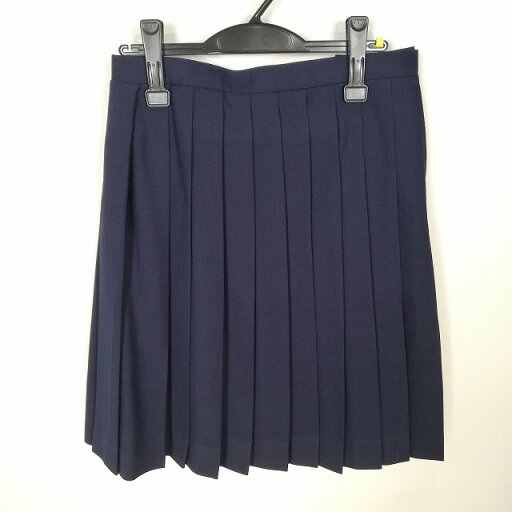 スクールスカート 冬物 w69-丈59 紺 中学 高校 プリーツ 学生服 制服 女子 中古 HK5922 スクールスカート 冬物 w69-丈59 紺 中学 高校 プリーツ 学生服 制服 女子 中古 HK5922