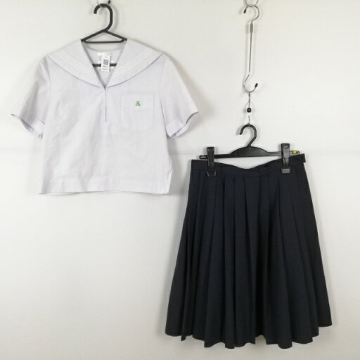 セーラー服 スカート 上下2点セット 大きいサイズ 夏物 白3本線 女子 学生服 兵庫姫路東高校 白 制服 中古 ランクC NA6020 セーラー服 スカート 上下2点セット 大きいサイズ 夏物 白3本線 女子 学生服 兵庫姫路東高校 白 制服 中古 ランクC NA6020