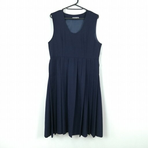ジャンパースカート バスト90 ウエスト80 冬物 女子 学生服 熊本八代高校 紺 制服 中古 ランクB NA9119 ジャンパースカート バスト90 ウエスト80 冬物 女子 学生服 熊本八代高校 紺 制服 中古 ランクB NA9119