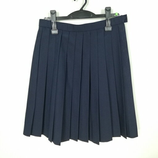 スクールスカート 夏物 w66-丈54 紺 中学 高校 プリーツ 学生服 制服 女子 中古 HK5258 スクールスカート 夏物 w66-丈54 紺 中学 高校 プリーツ 学生服 制服 女子 中古 HK5258