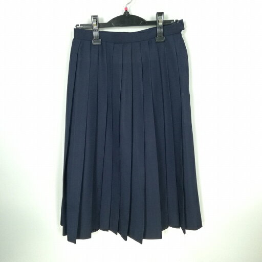 スクールスカート 冬物 w63-丈70 紺 中学 高校 プリーツ 学生服 制服 女子 中古 HK5277 スクールスカート 冬物 w63-丈70 紺 中学 高校 プリーツ 学生服 制服 女子 中古 HK5277
