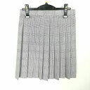 スクールスカート 夏物 w69-丈51 チェック 中学 高校 プリーツ 学生服 制服 女子 中古 HK9427