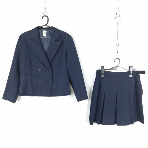 ブレザー スカート 上下2点セット 大きいサイズ 冬物 女子 学生服 神奈川秦野高校 紺 制服 中古 ランクC NA2954 ブレザー スカート 上下2点セット 大きいサイズ 冬物 女子 学生服 神奈川秦野高校 紺 制服 中古 ランクC NA2954