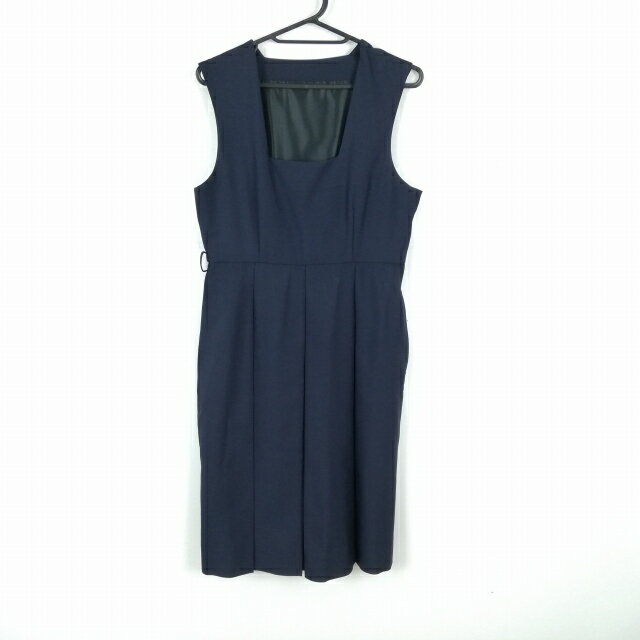 ジャンパースカート バスト90 ウエスト72 冬物 女子 学生服 中学 高校 紺 制服 中古 ランクC NA7452