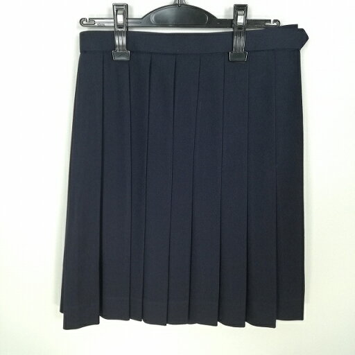 スクールスカート 冬物 w63-丈52 紺 中学 高校 プリーツ 学生服 制服 女子 中古 HK7650 スクールスカート 冬物 w63-丈52 紺 中学 高校 プリーツ 学生服 制服 女子 中古 HK7650