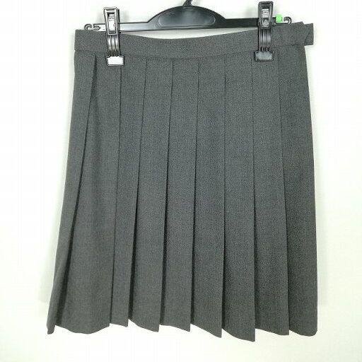 スクールスカート 冬物 w66-丈53 グレー 中学 高校 プリーツ 学生服 制服 女子 中古 HK7668 スクールスカート 冬物 w66-丈53 グレー 中学 高校 プリーツ 学生服 制服 女子 中古 HK7668