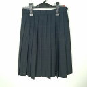 スクールスカート 夏物 w60-丈58 チェック 埼玉羽生実業高校 プリーツ 学生服 制服 女子 中古 HK9438