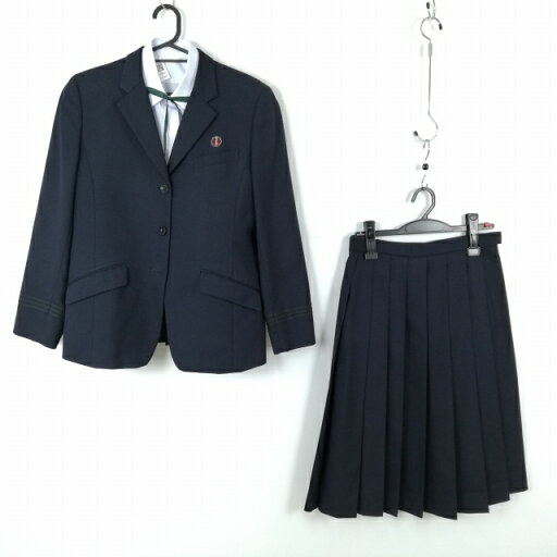 ブレザー スカート 紐タイ 上下4点セット 指定 165A 冬物 女子 学生服 香川大手前丸亀中学高校 紺 制服 中古 ランクC EY5987 ブレザー スカート 紐タイ 上下4点セット 指定 165A 冬物 女子 学生服 香川大手前丸亀中学高校 紺 制服 中古 ランクC EY5987