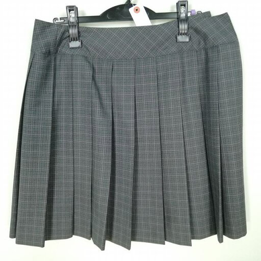スクールスカート 大きいサイズ 冬物 w75-丈51 チェック 中学 高校 プリーツ 学生服 制服 女子 中古 HK8694 スクールスカート 大きいサイズ 冬物 w75-丈51 チェック 中学 高校 プリーツ 学生服 制服 女子 中古 HK8694